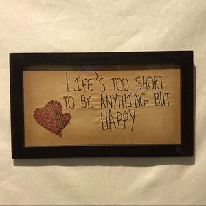 Del Frame with fabric hand made wall art